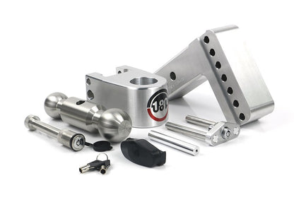 Weigh Safe 180 Hitch - Drop Hitch w/SS Combo Ball -  4" Drop for 2.5" Shank w/Hitch Pin