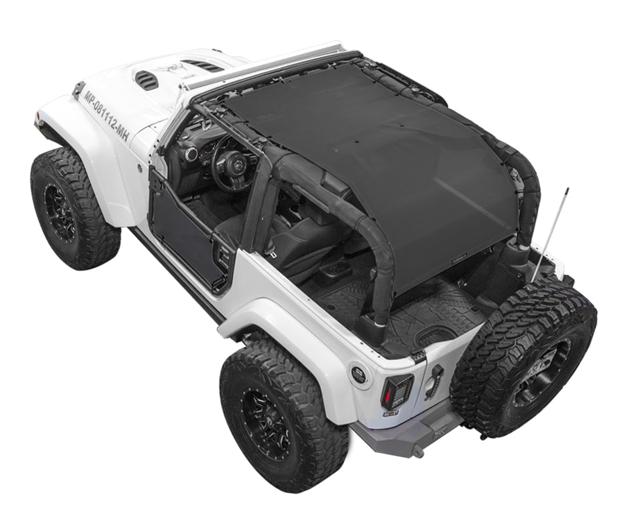 Spiderwebshade Sun Shade – Solid Color Shade Top | Jeep Wrangler JK 2-Door (2007–2017)