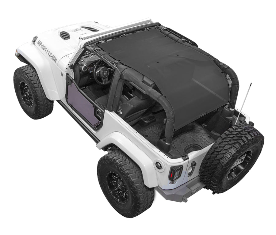 Spiderwebshade Sun Shade – Solid Color Shade Top | Jeep Wrangler JK 2-Door (2007–2017)