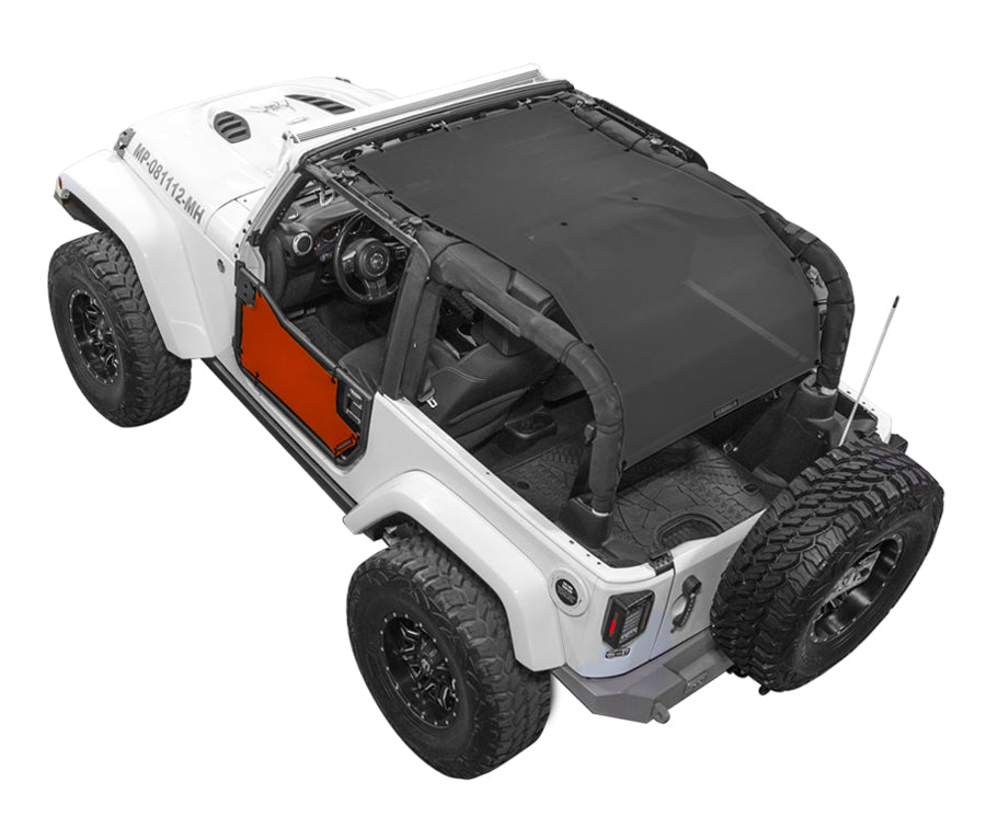 Spiderwebshade Sun Shade – Solid Color Shade Top | Jeep Wrangler JK 2-Door (2007–2017)