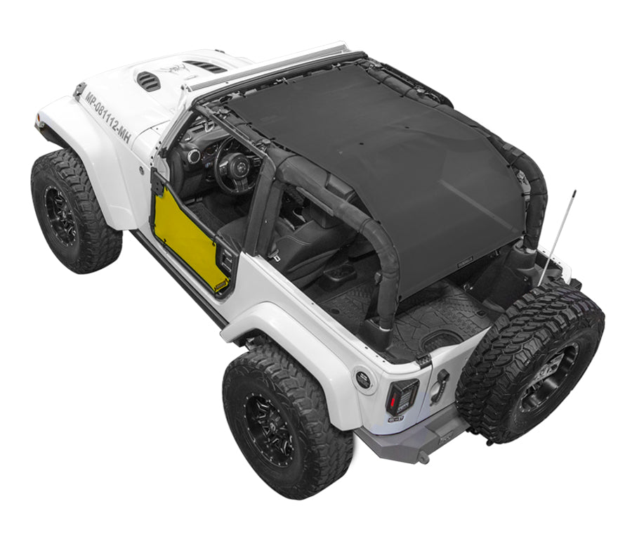 Spiderwebshade Sun Shade – Solid Color Shade Top | Jeep Wrangler JK 2-Door (2007–2017)