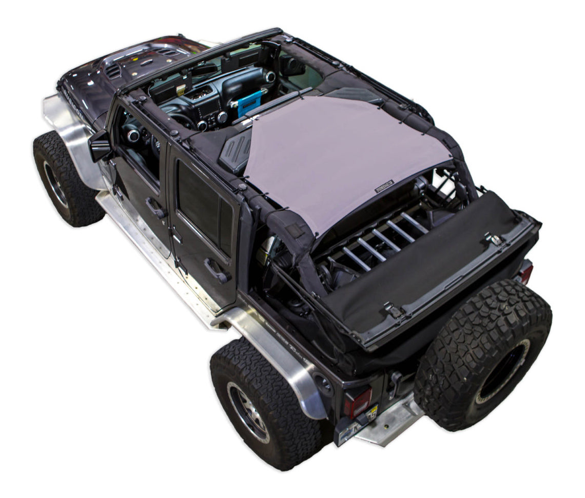 Spiderwebshade Sun Shade – Solid Color Shade Top | Jeep Wrangler JKU 4-Door (2007–2017)