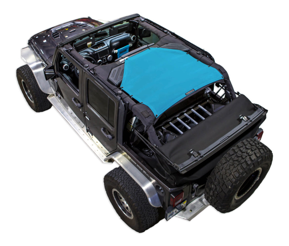 Spiderwebshade Sun Shade – Solid Color Shade Top | Jeep Wrangler JKU 4-Door (2007–2017)