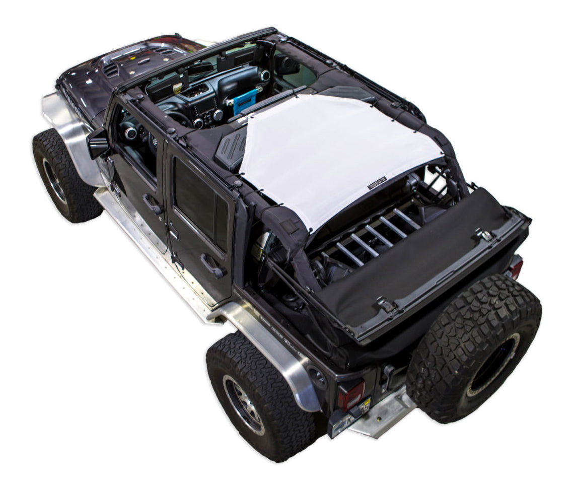 Spiderwebshade Sun Shade – Solid Color Shade Top | Jeep Wrangler JKU 4-Door (2007–2017)
