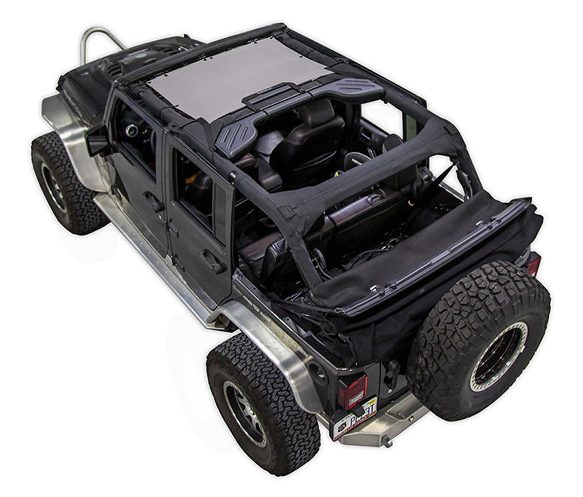 Spiderwebshade Sun Shade – Solid Color Shade Top | Jeep Wrangler JKU 4-Door (2007–2017)