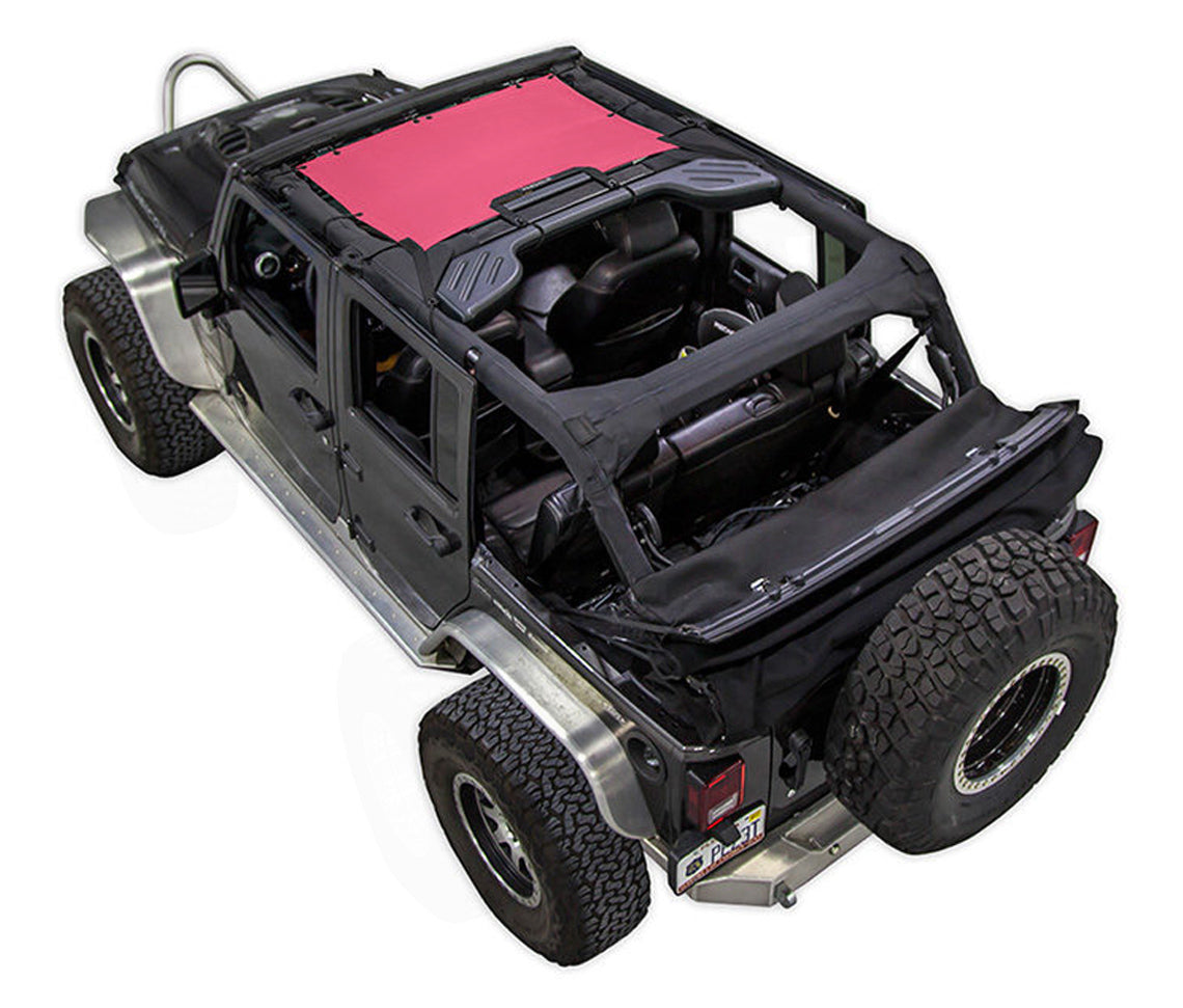 Spiderwebshade Sun Shade – Solid Color Shade Top | Jeep Wrangler JKU 4-Door (2007–2017)