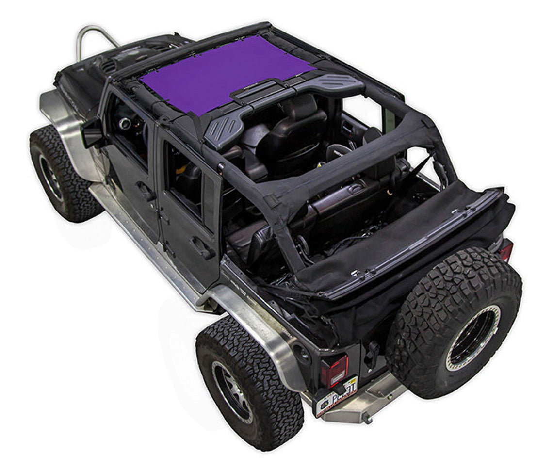 Spiderwebshade Sun Shade – Solid Color Shade Top | Jeep Wrangler JKU 4-Door (2007–2017)
