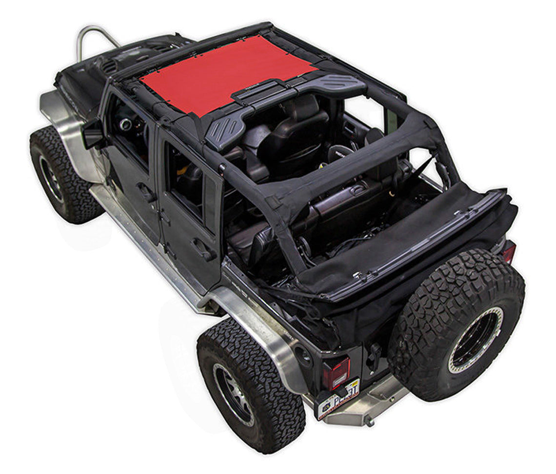 Spiderwebshade Sun Shade – Solid Color Shade Top | Jeep Wrangler JKU 4-Door (2007–2017)