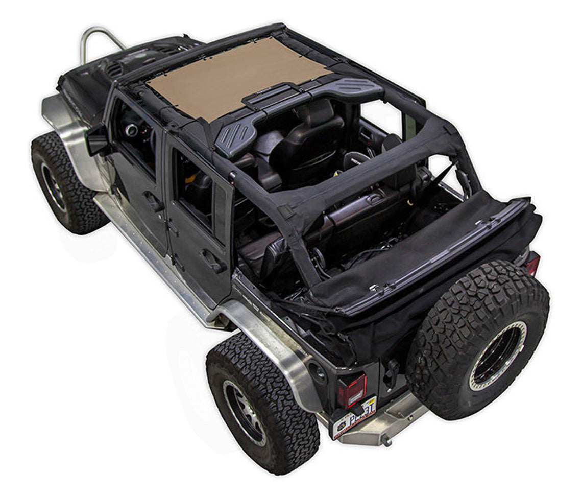Spiderwebshade Sun Shade – Solid Color Shade Top | Jeep Wrangler JKU 4-Door (2007–2017)