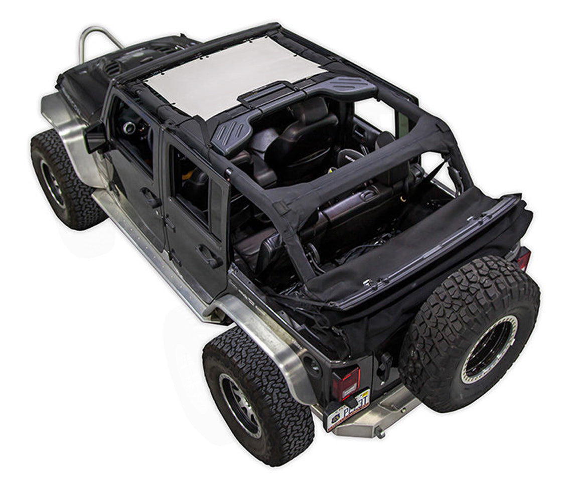 Spiderwebshade Sun Shade – Solid Color Shade Top | Jeep Wrangler JKU 4-Door (2007–2017)