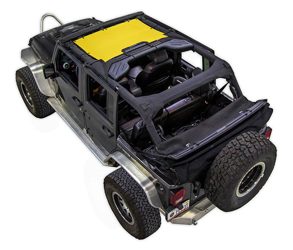 Spiderwebshade Sun Shade – Solid Color Shade Top | Jeep Wrangler JKU 4-Door (2007–2017)