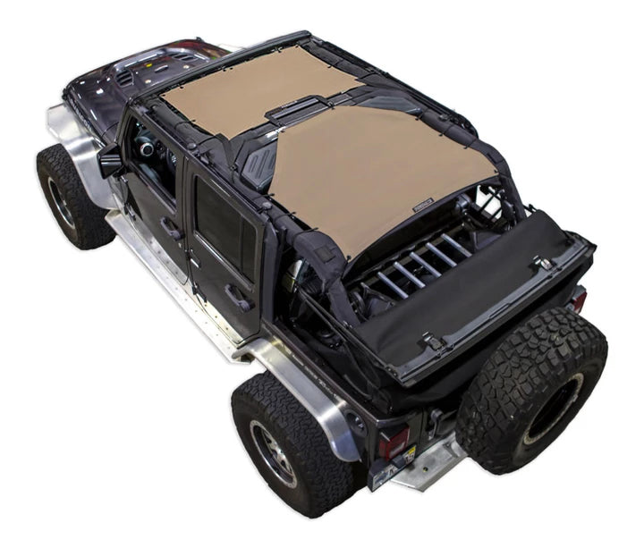 Spiderwebshade Sun Shade – Solid Color Shade Top | Jeep Wrangler JKU 4-Door (2007–2017)
