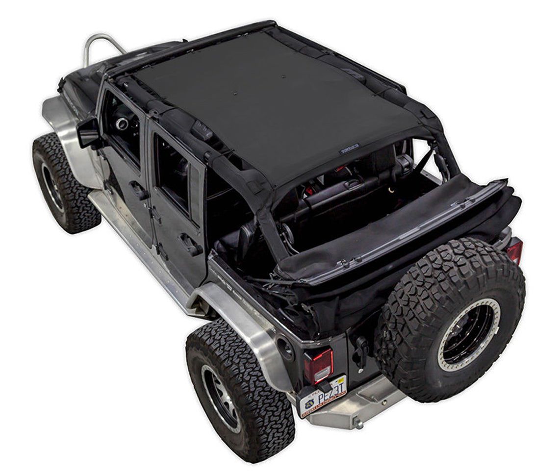 Spiderwebshade Sun Shade – Solid Color Shade Top | Jeep Wrangler JKU 4-Door (2007–2017)
