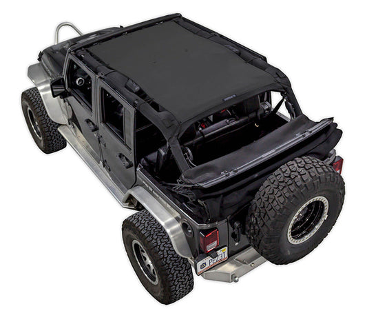Spiderwebshade Sun Shade – Solid Color Shade Top | Jeep Wrangler JKU 4-Door (2007–2017)