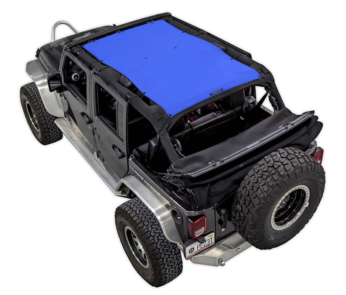 Spiderwebshade Sun Shade – Solid Color Shade Top | Jeep Wrangler JKU 4-Door (2007–2017)