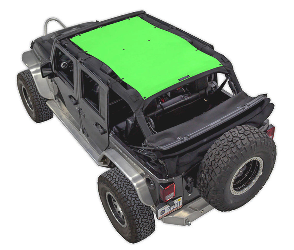 Spiderwebshade Sun Shade – Solid Color Shade Top | Jeep Wrangler JKU 4-Door (2007–2017)