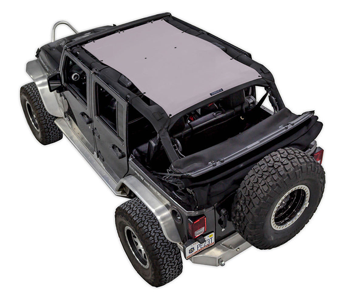 Spiderwebshade Sun Shade – Solid Color Shade Top | Jeep Wrangler JKU 4-Door (2007–2017)