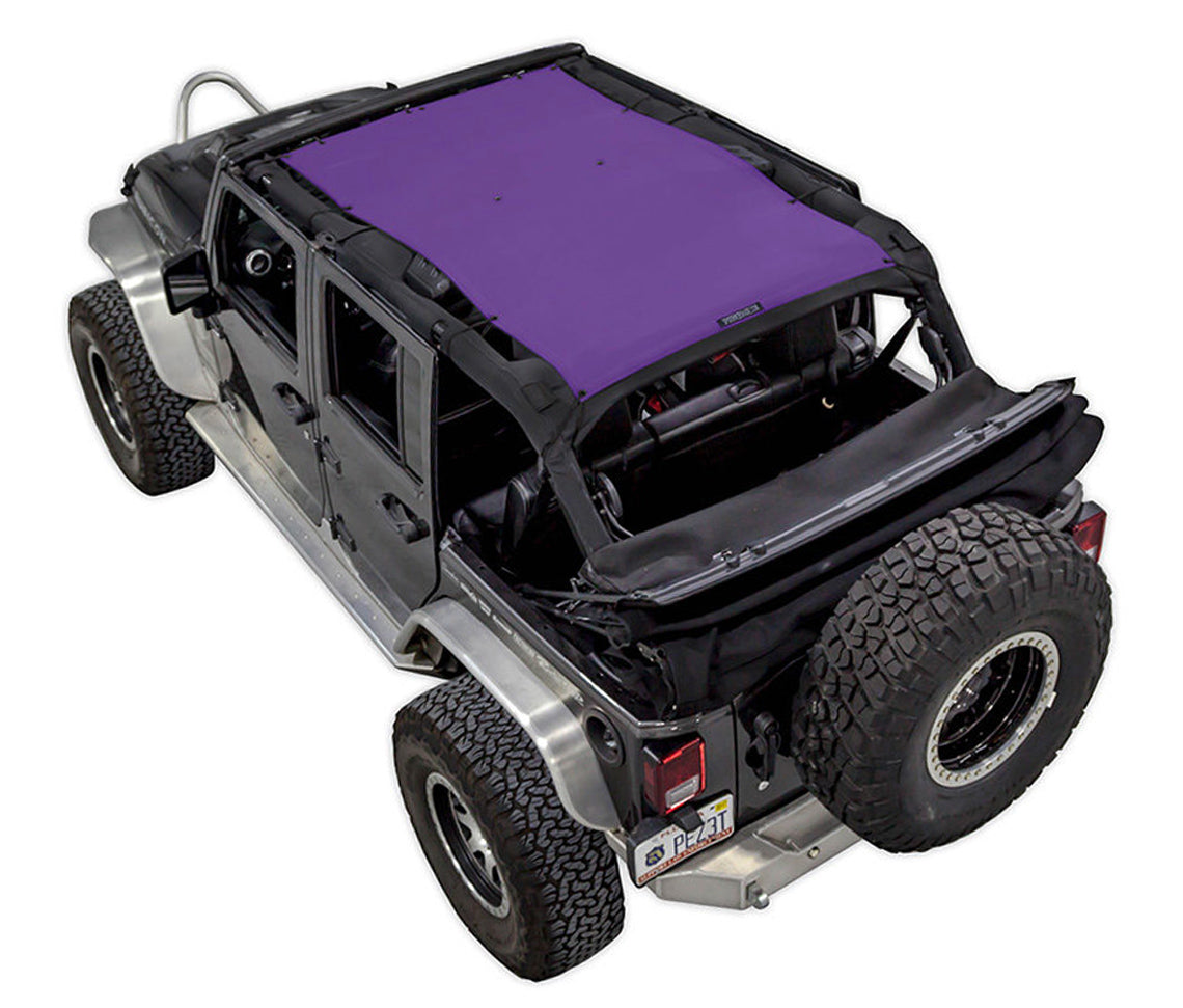 Spiderwebshade Sun Shade – Solid Color Shade Top | Jeep Wrangler JKU 4-Door (2007–2017)