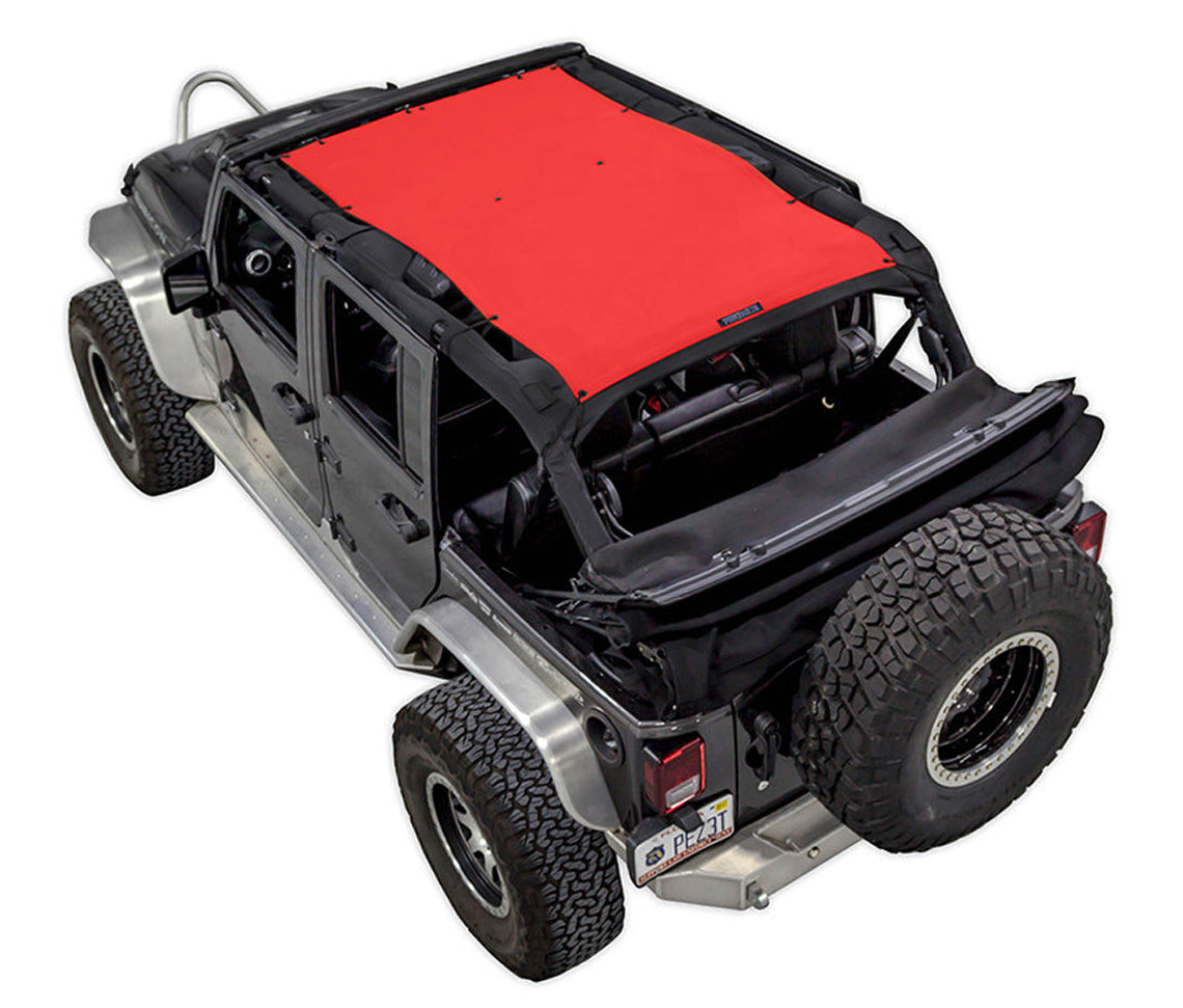 Spiderwebshade Sun Shade – Solid Color Shade Top | Jeep Wrangler JKU 4-Door (2007–2017)