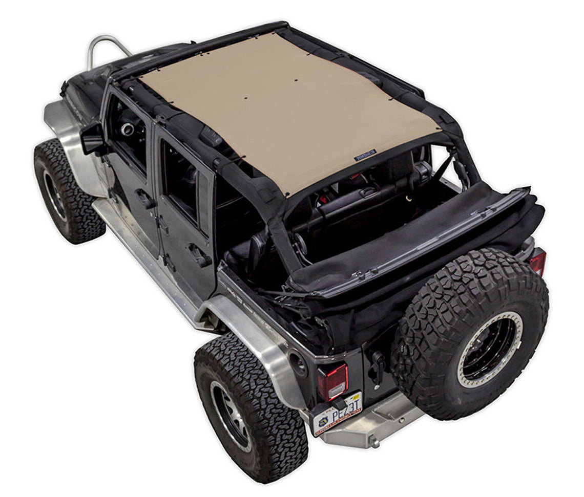 Spiderwebshade Sun Shade – Solid Color Shade Top | Jeep Wrangler JKU 4-Door (2007–2017)