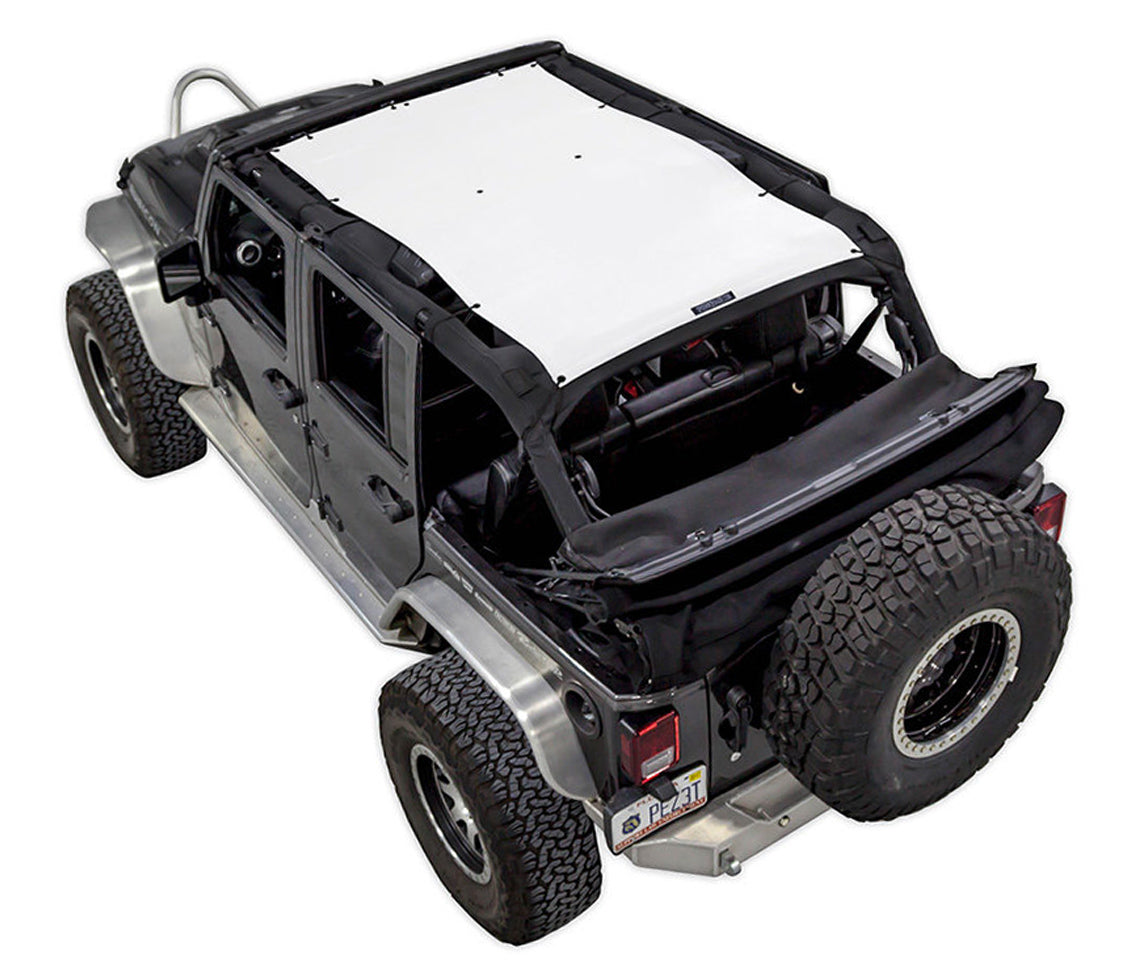 Spiderwebshade Sun Shade – Solid Color Shade Top | Jeep Wrangler JKU 4-Door (2007–2017)