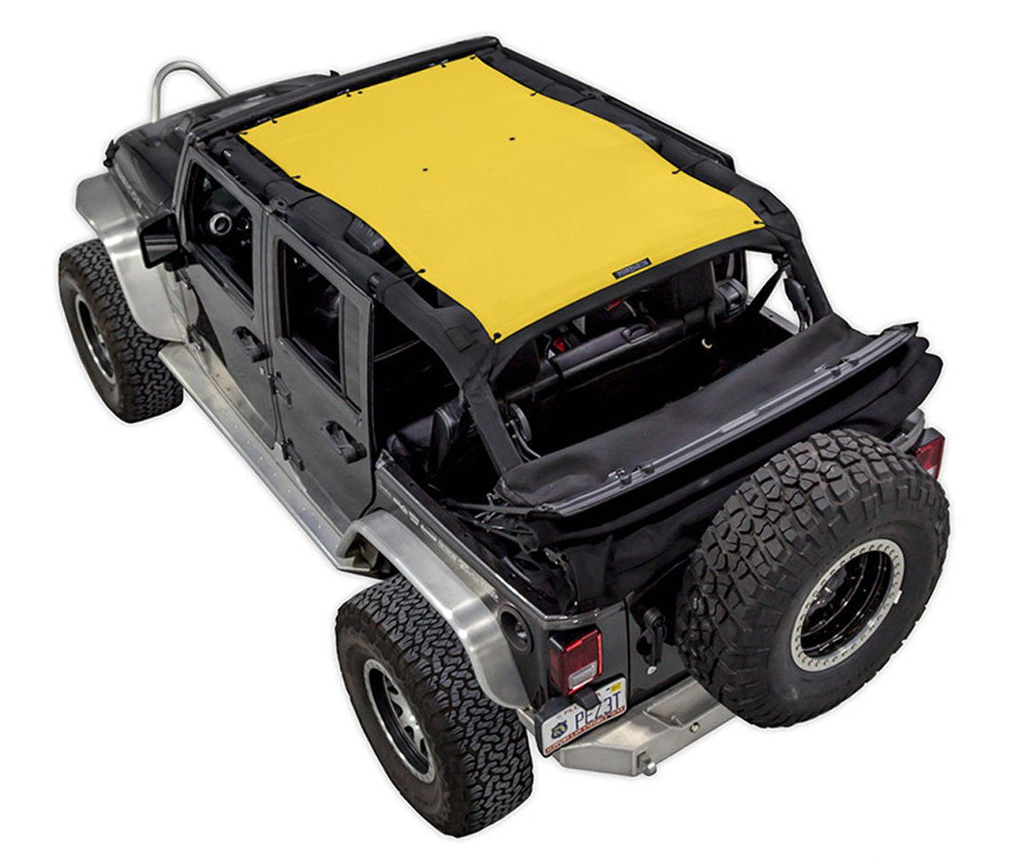 Spiderwebshade Sun Shade – Solid Color Shade Top | Jeep Wrangler JKU 4-Door (2007–2017)