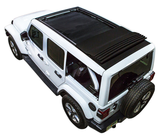 Spiderwebshade Sun Shade – Solid Color Shade Top (Sky One Touch) | Jeep Wrangler JLU (2018–Present)
