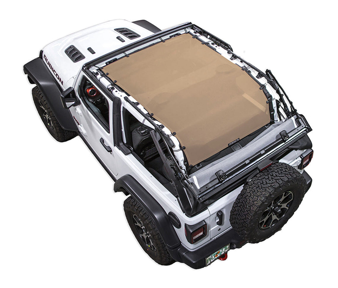 Spiderwebshade Sun Shade – Solid Color Shade Top | Jeep Wrangler JL 2-Door (2018–Present)