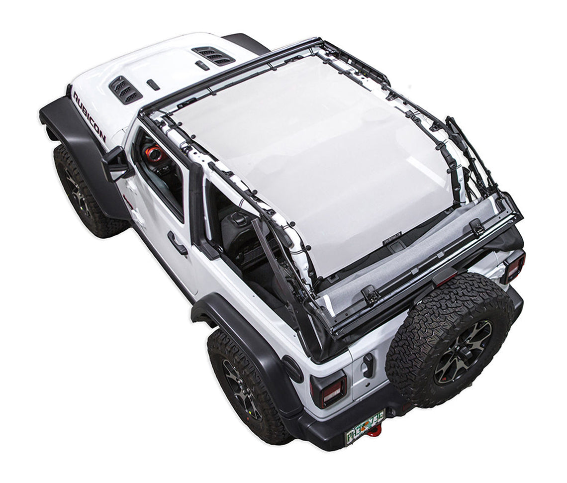 Spiderwebshade Sun Shade – Solid Color Shade Top | Jeep Wrangler JL 2-Door (2018–Present)