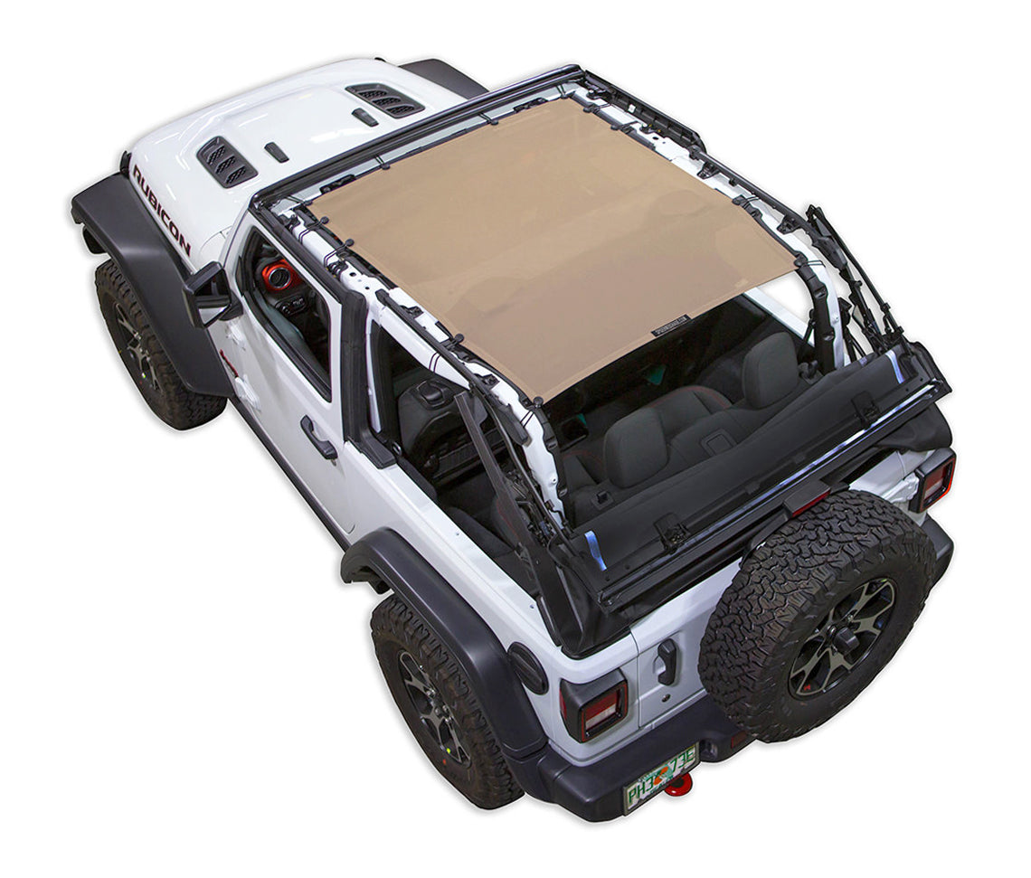 Spiderwebshade Sun Shade – Solid Color Shade Top | Jeep Wrangler JL 2-Door (2018–Present)