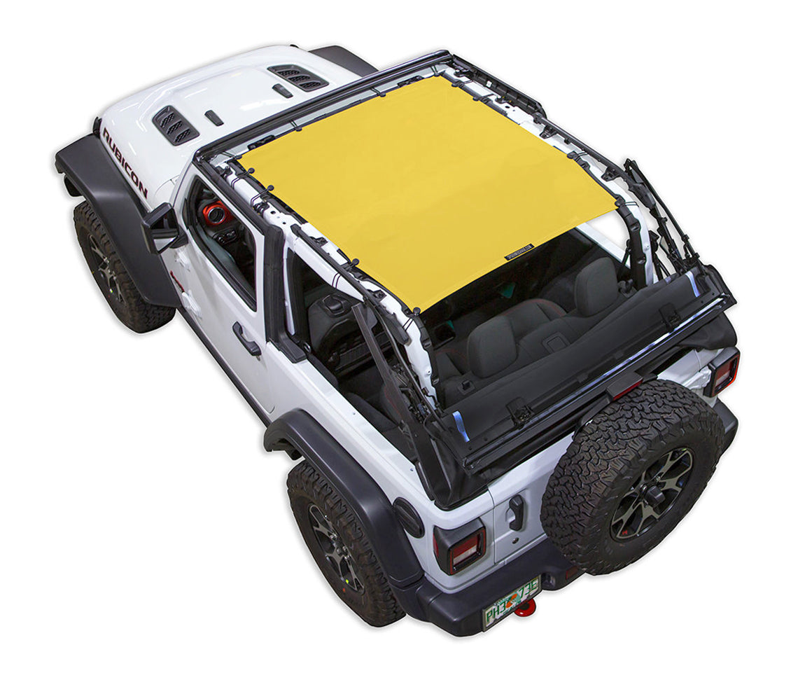 Spiderwebshade Sun Shade – Solid Color Shade Top | Jeep Wrangler JL 2-Door (2018–Present)