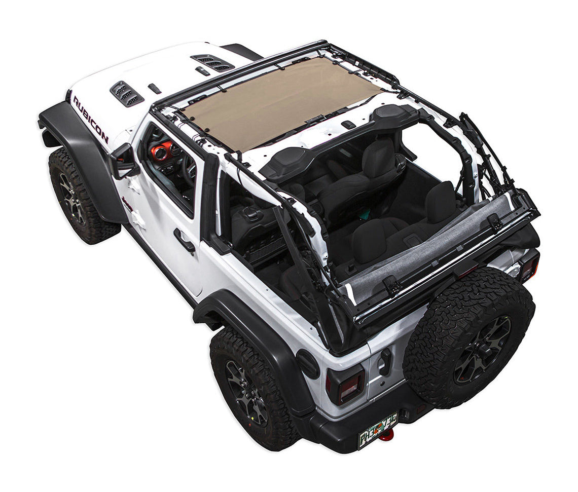 Spiderwebshade Sun Shade – Solid Color Shade Top | Jeep Wrangler JL 2-Door (2018–Present)