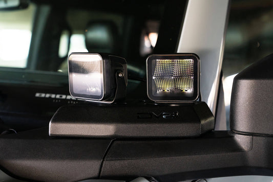 DV8 Offroad Bronco A-Pillar Pod Light Mounts (2021-2025)