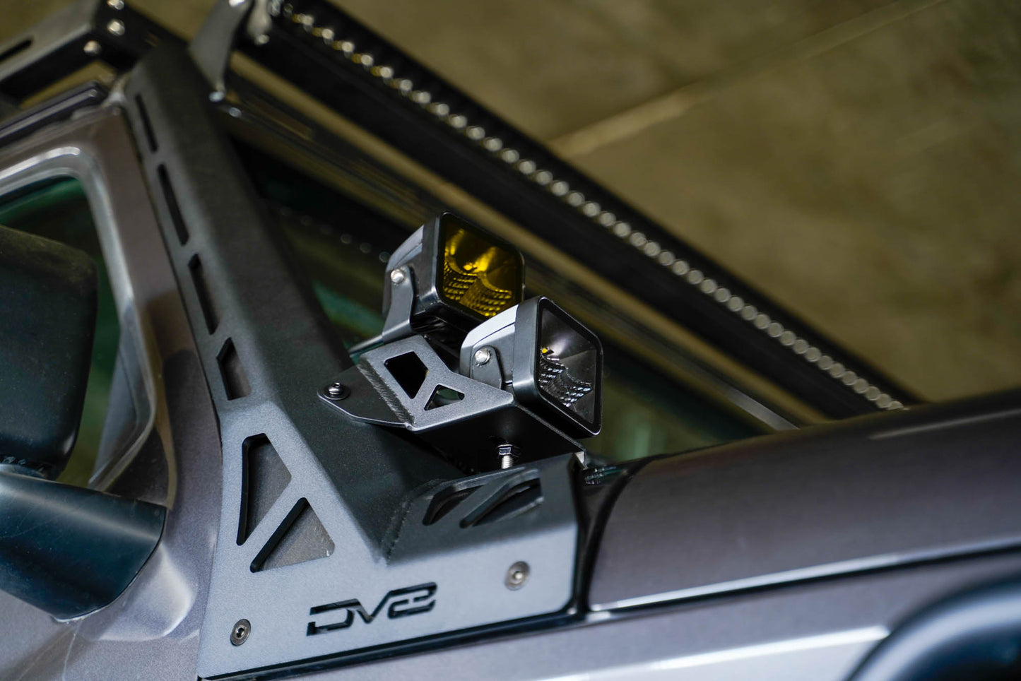 DV8 Offroad Jeep Wrangler JL/JLU & JT A-Pillar Dual Light Pod Mounts (2018-Present)