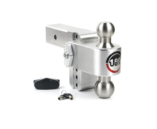 Weigh Safe 180 Hitch - Drop Hitch w/SS Combo Ball -  4" Drop for 2.5" Shank