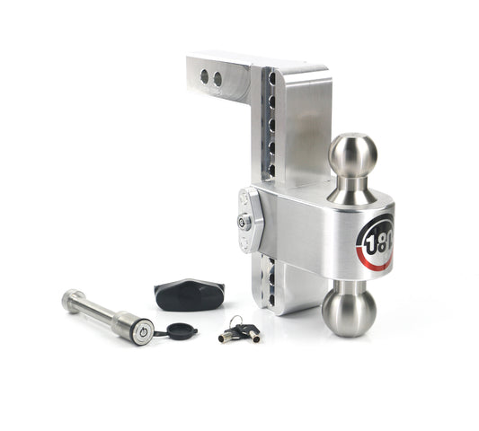 Weigh Safe 180 Hitch - Drop Hitch w/SS Combo Ball -  8" Drop 2" Shank w/Hitch Pin