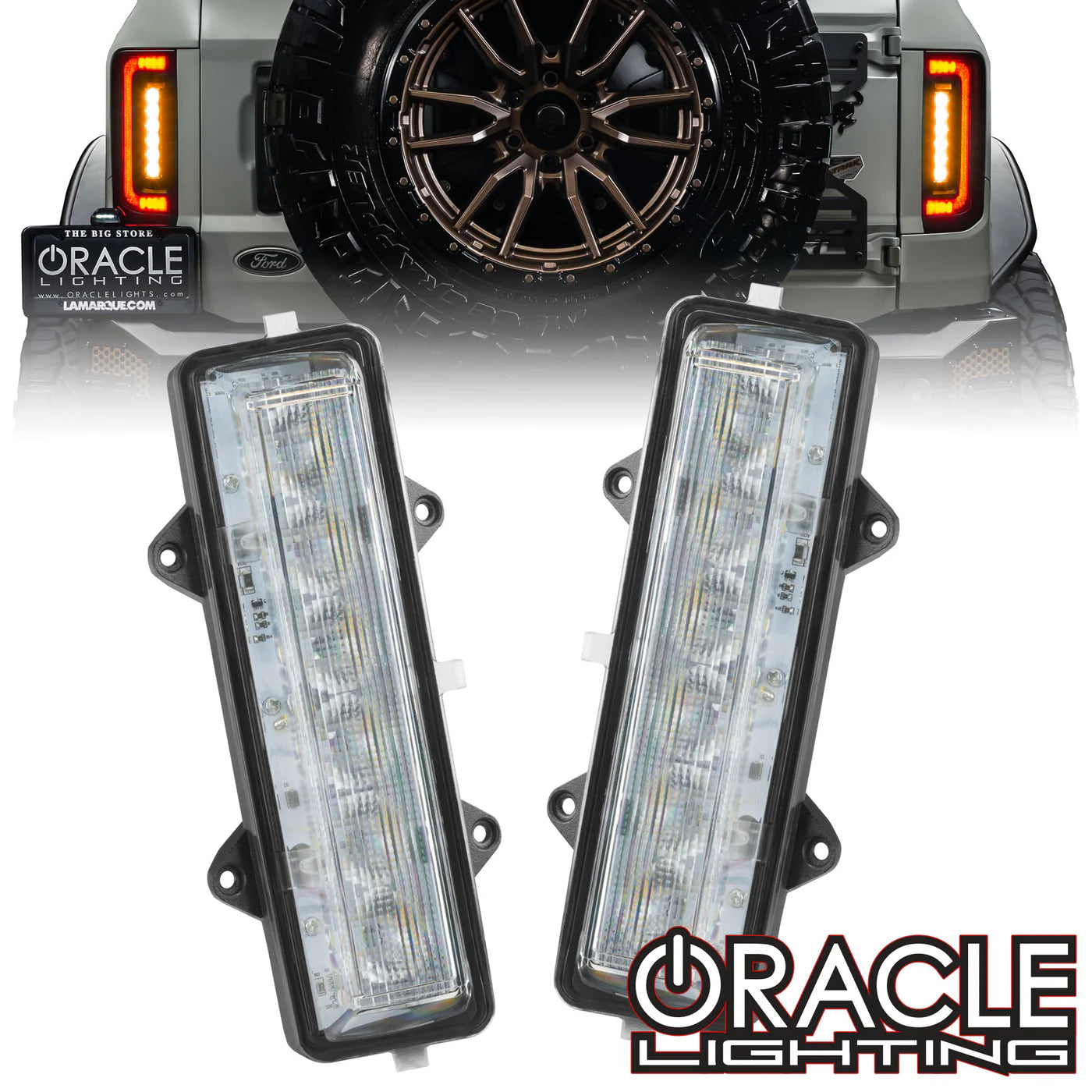 Oracle Lighting Dual Function Amber/White Reverse LED Modules for Ford Bronco Flush Tail Lights