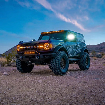 Oracle Lighting Integrated Windshield Roof LED Light Bar System for 2021+ Ford Bronco - Carbonized Grey