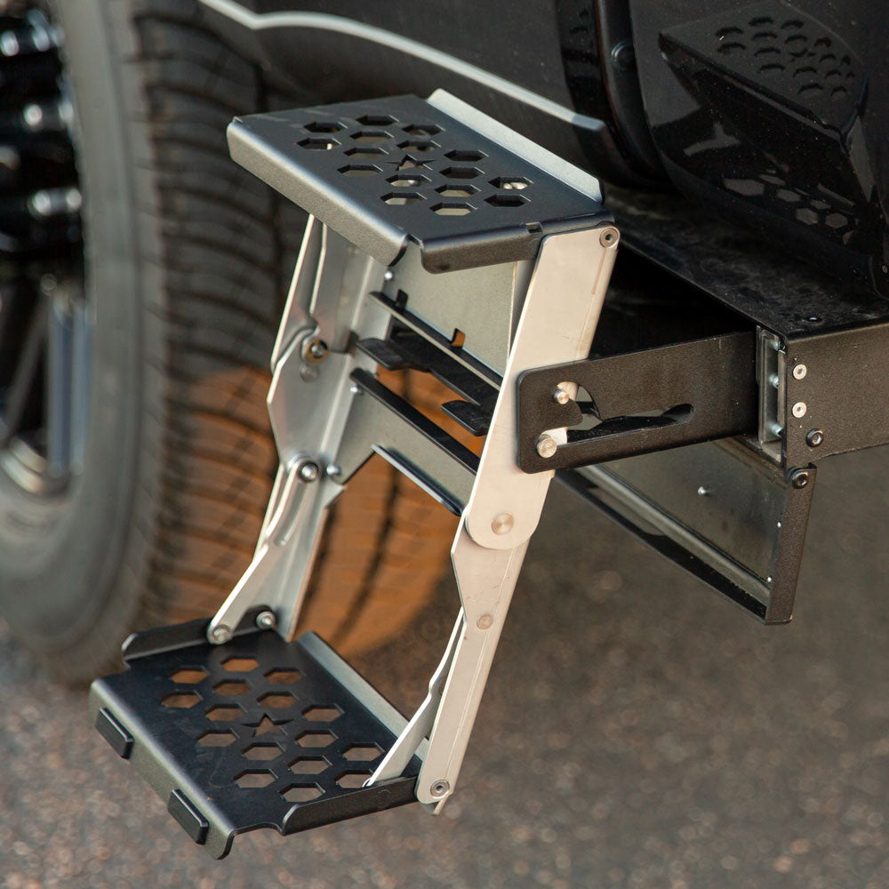 Rock Slide Engineering R-STEP 9 Inch Wide For 2017-2022 Ford Super Duty Bed Step Attachment Brackets Drivers Side Behind Rear Tire