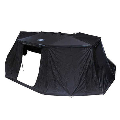 Overland Vehicle Systems XD Nomadic 270 - Awning Wall 2 W/Black Out, Passenger Side, Black Body, Black Trim W/Storage Bag