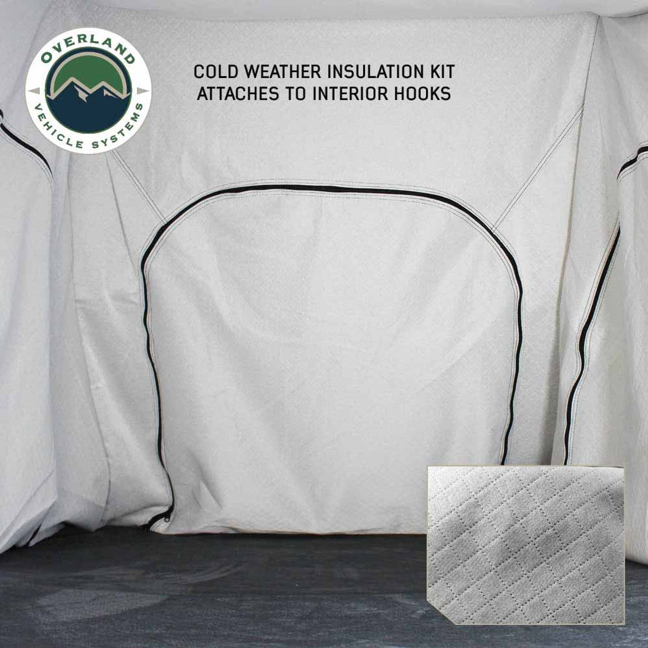 Overland Vehicle Systems XD Sherpa S4S - Soft Sided Roof Top Tent, 4 Person, Grey Body and Black Rainfly