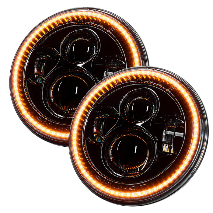 Oracle Switchback LED Halo Headlights – DRL & Turn Signal – Jeep Wrangler JK (2007–2018)