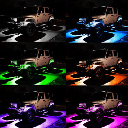 Oracle Lighting Bluetooth + RF ColorSHIFT Underbody Rock Light Kit - 4 PCS