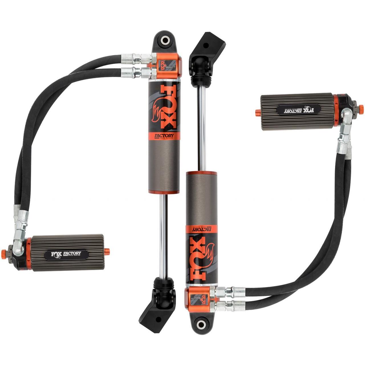 20-Up Jeep JT Gladiator Front Internal Bypass Factory Race 3.0 Remote Reservoir 3.5-4.5 Inch Lift Dual Speed Compression Adjuster Requires Front Driveshaft Fox Offroad Shocks