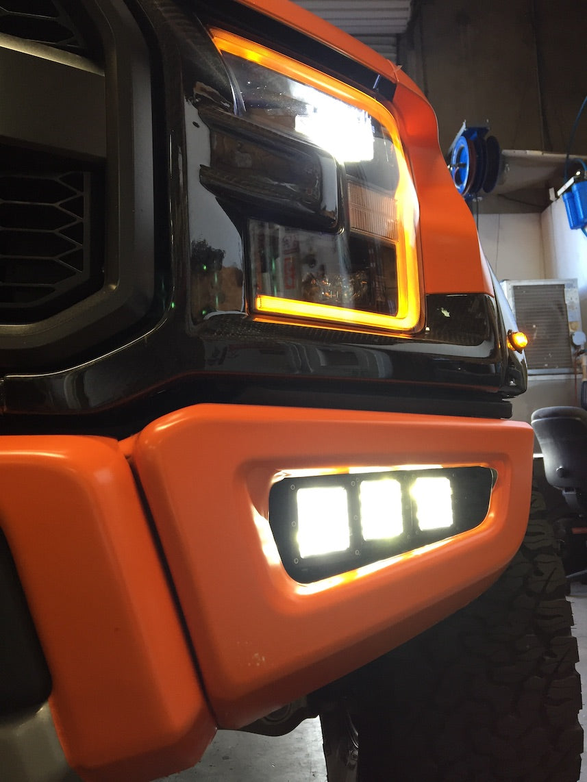 GG Lighting Triple Pod Fog Light Mount | Ford Raptor (2017–2020)