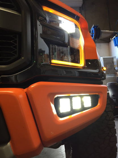 GG Lighting Triple Pod Fog Light Mount | Ford Raptor (2017–2020)