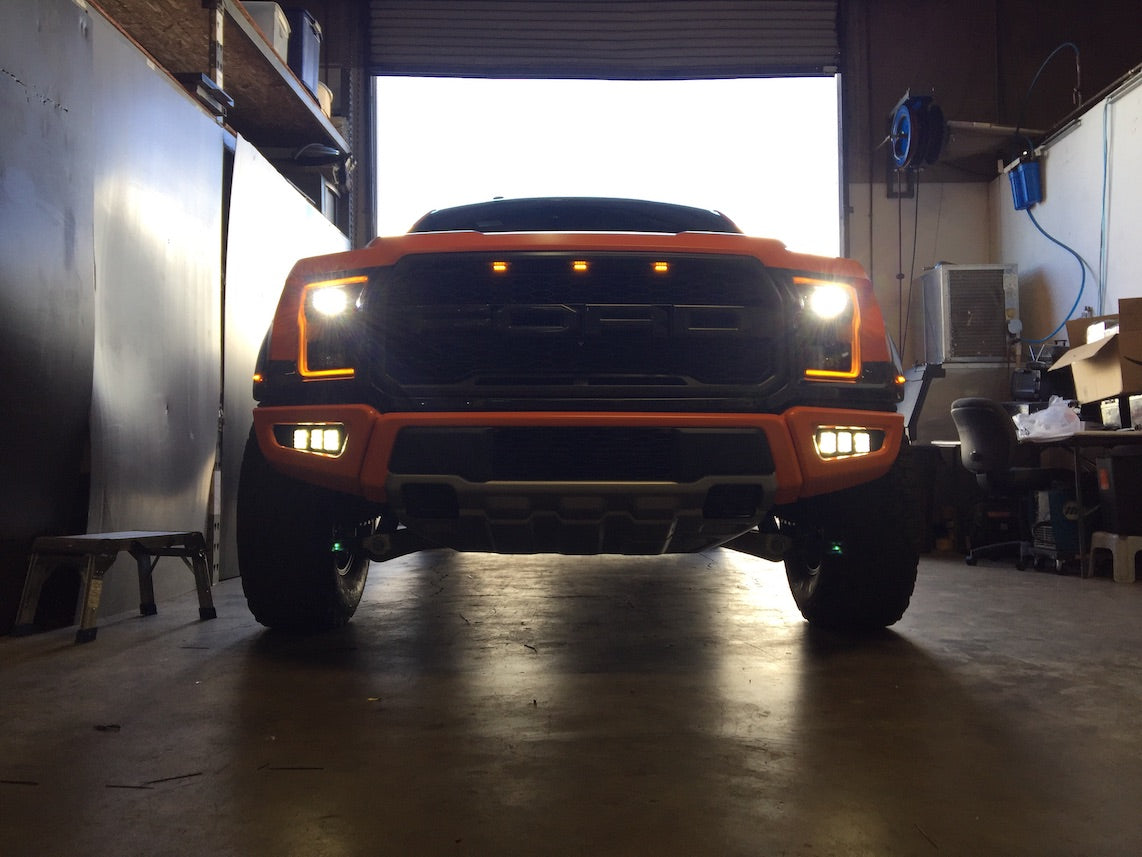 GG Lighting Triple Pod Fog Light Mount | Ford Raptor (2017–2020)