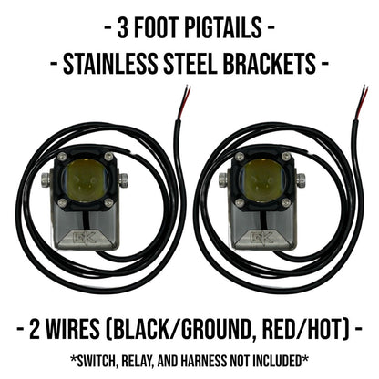 GateKeeper Off-Road "Easy Switch" 3 Function LED Amber/White Pod Lights