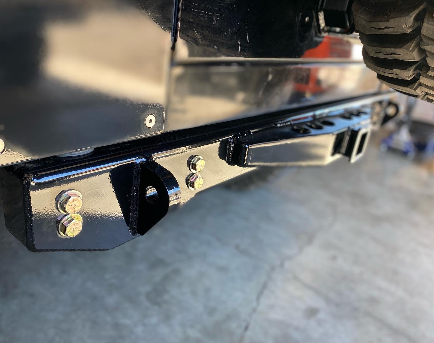 GateKeeper Off-Road Rear Diamond Series Stubby Bumper for Jeep TJ Wrangler