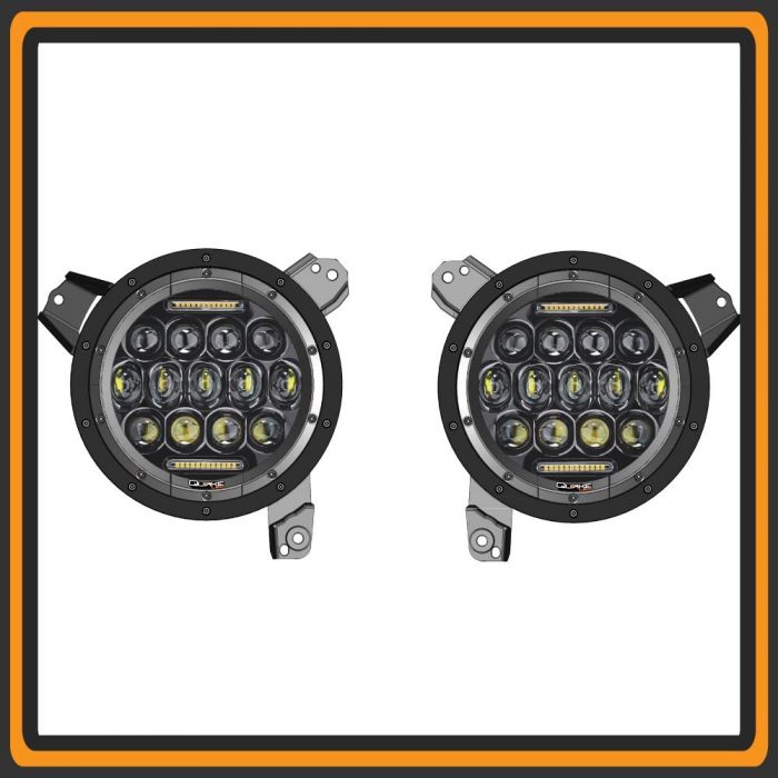 Quake LED 9in RGB Headlight/4in Fog Light Set     JL/JT